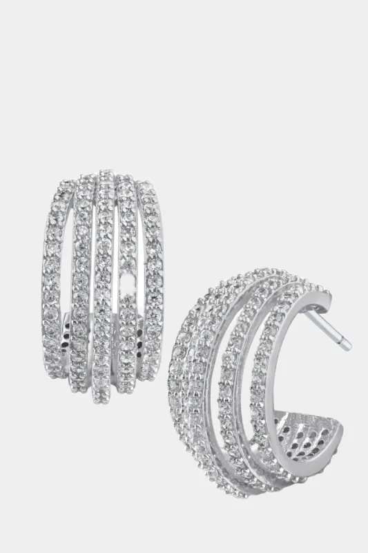Pave Curved Cz Earring sold by Lord & Taylor