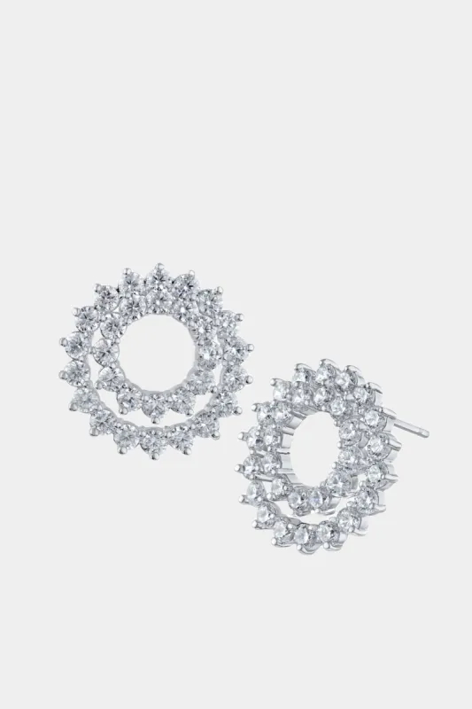 Round Cz Double Spiral Earring sold by Lord & Taylor
