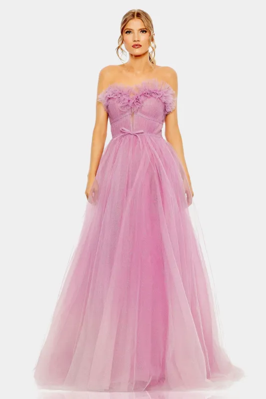 Strapless Glitter Tulle Gown sold by Lord & Taylor