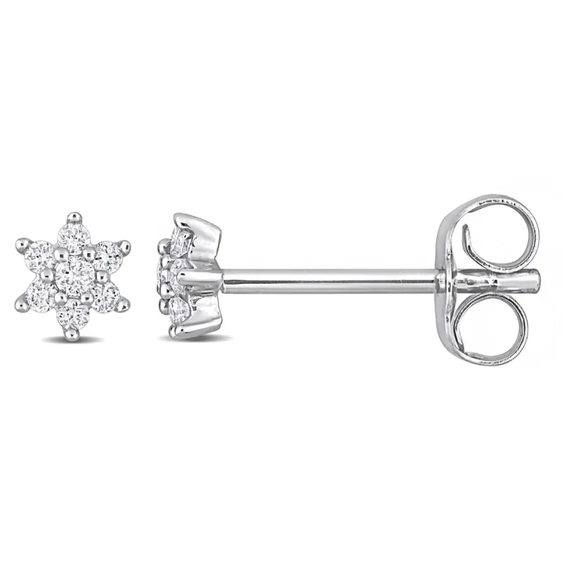 Diamond Floral Stud Earrings sold by Lord & Taylor