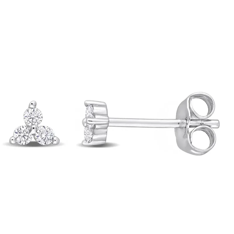 Diamond Floral Triangle Earrings sold by Lord & Taylor