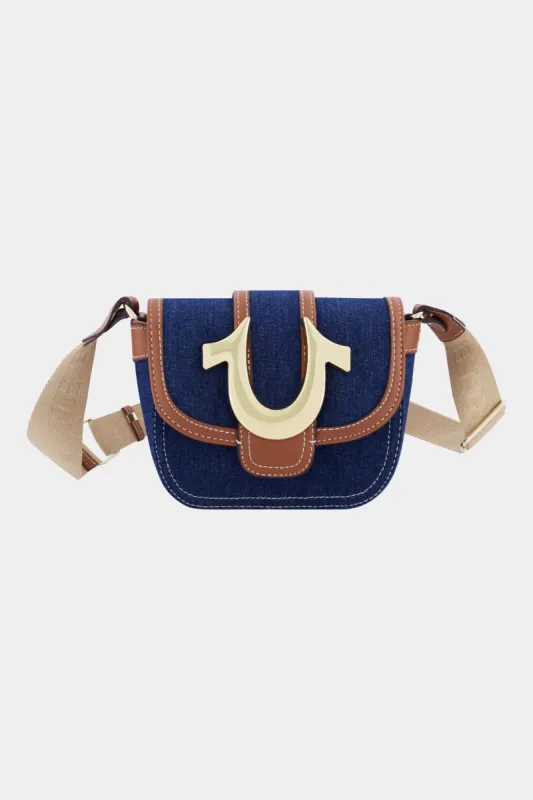 Mini Flap Denim Crossbody Bag sold by Lord & Taylor