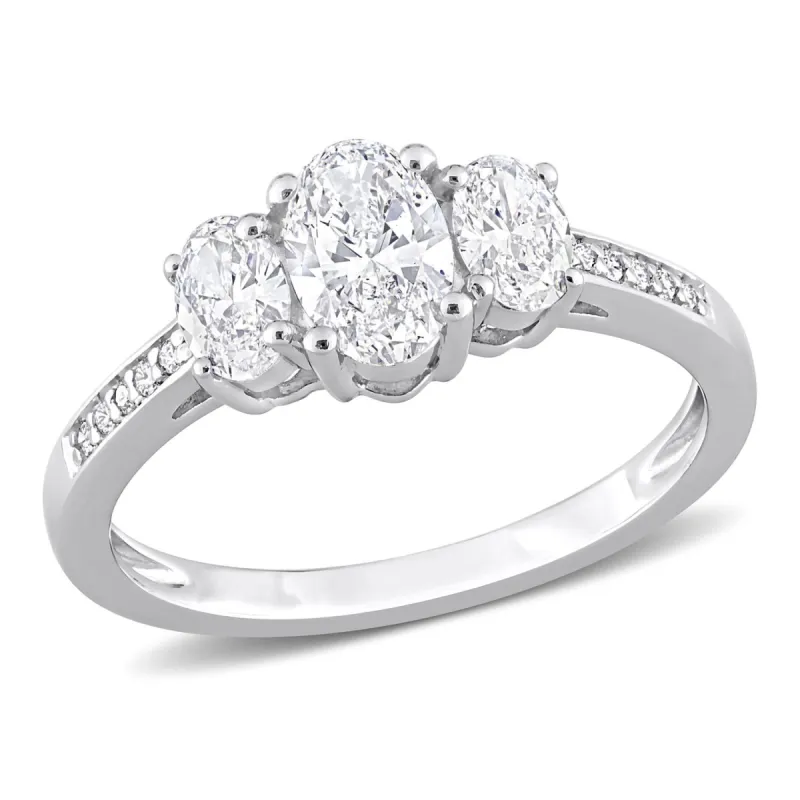 Diamond Oval 3-Stone Engagement Ring sold by Lord & Taylor