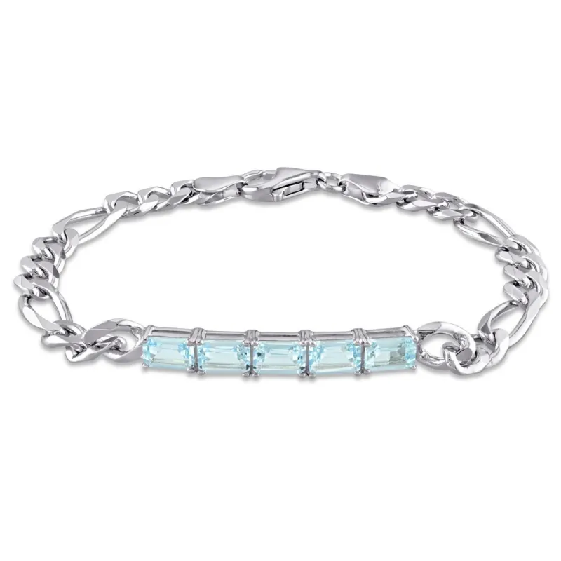 Blue Topaz Birthstone Link Bracelet sold by Lord & Taylor