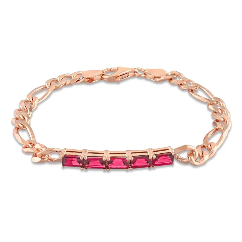 Created Ruby Birthstone Link Bracelet sold by Lord & Taylor