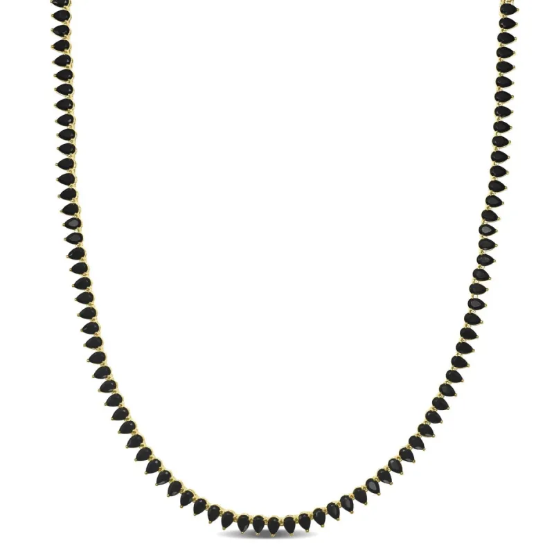 Created Black Spinel Tennis Necklace sold by Lord & Taylor