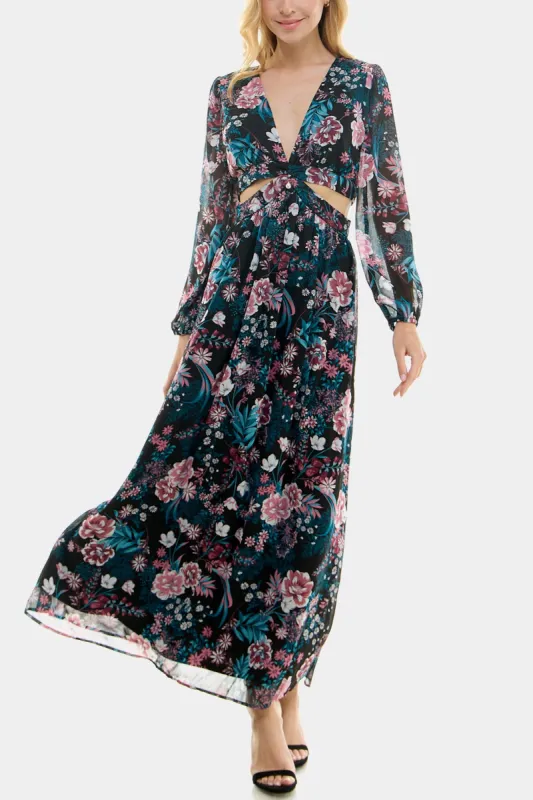 Long Sleeves Maxi Dress sold by Lord & Taylor