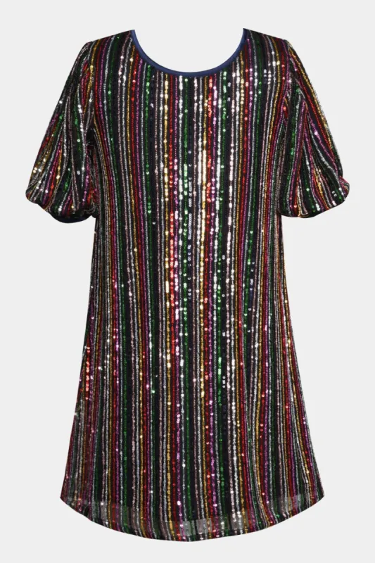 Girls A-Line Multi Colore Stripe Dress sold by Lord & Taylor