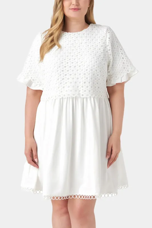 Mixed Media Lace Dress sold by Lord & Taylor