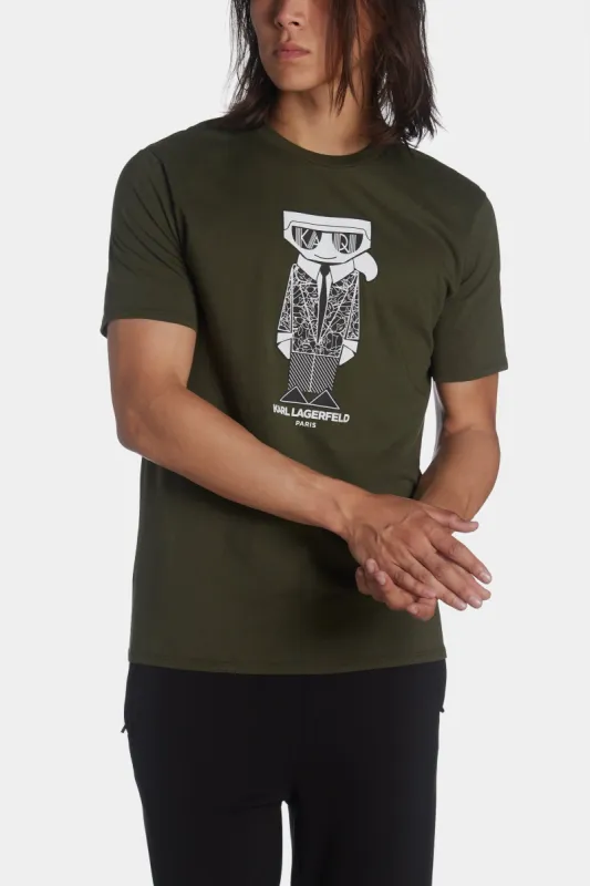 Kocktail Karl Short Sleeve Crew Neck T-Shirt made by Lord & Taylor