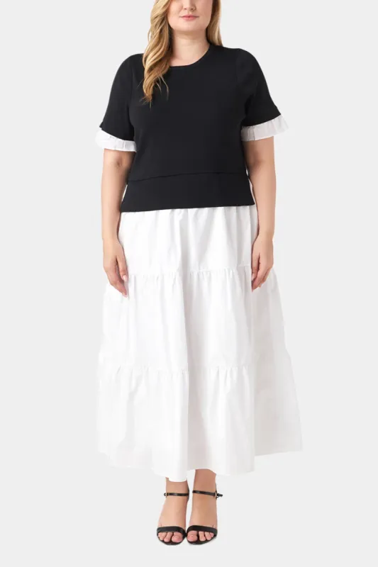 Mixed Media Short Sleeve Maxi Dress sold by Lord & Taylor