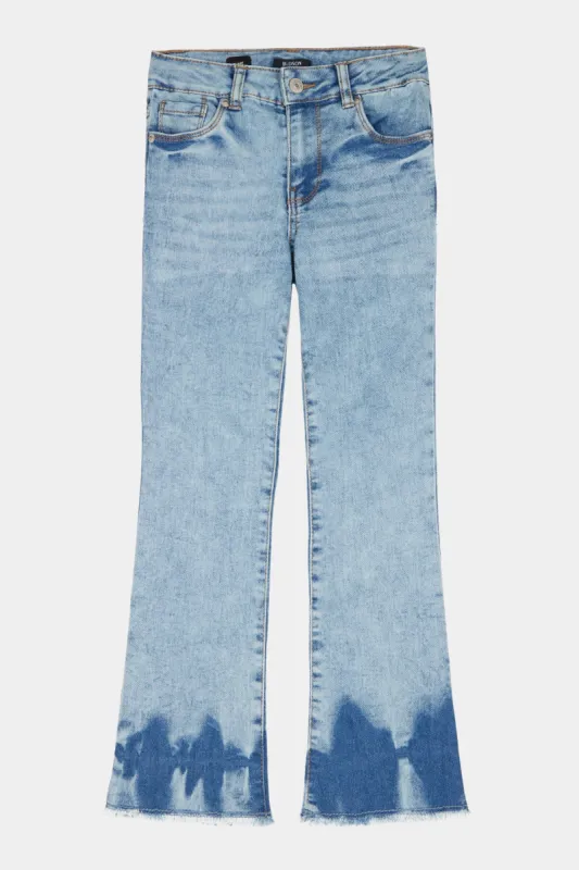 Girls Dipped Hem Flare Jeans sold by Lord & Taylor