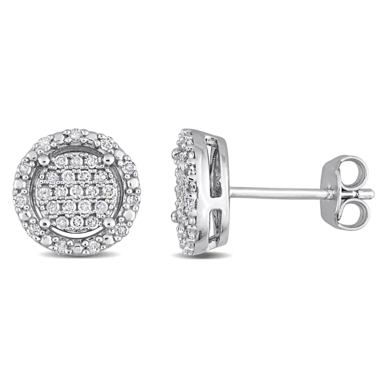 Diamond Cluster Halo Earrings sold by Lord & Taylor