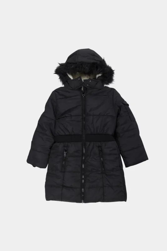 Girls Elastic Waist Long Puffer sold by Lord & Taylor