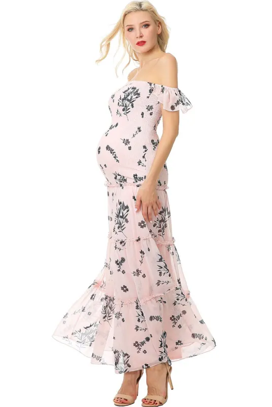 Charity Maternity Smocked Maxi Dress sold by Lord & Taylor