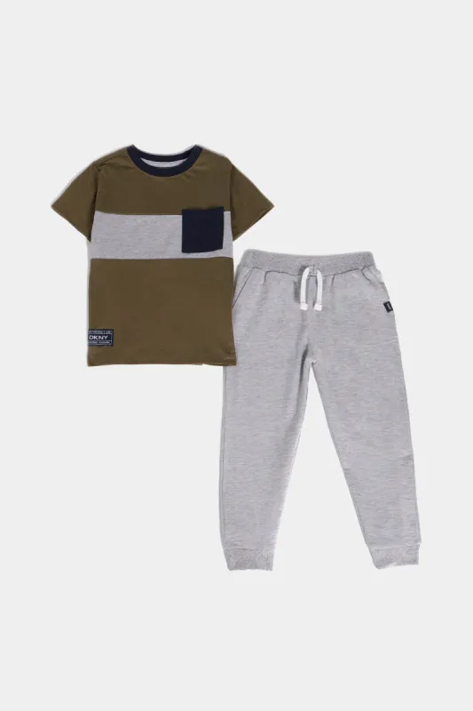 Boys Short Sleeve T-Shirt & Joggers 2-Piece Set sold by Lord & Taylor