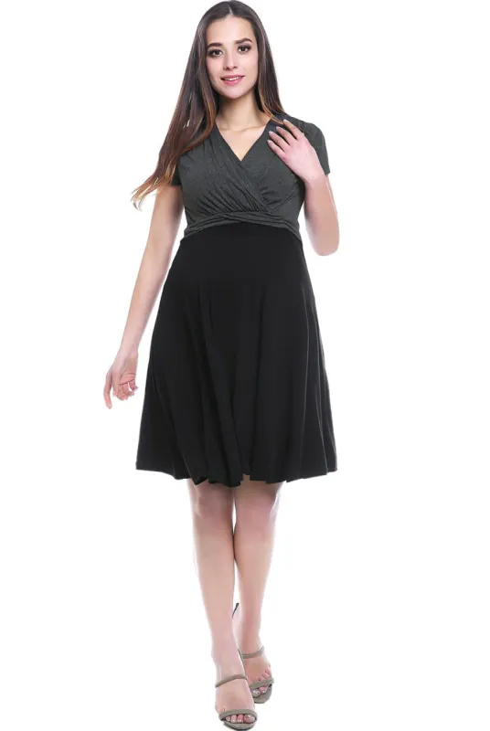 Sarah Faux Wrap Maternity Nursing Dress sold by Lord & Taylor