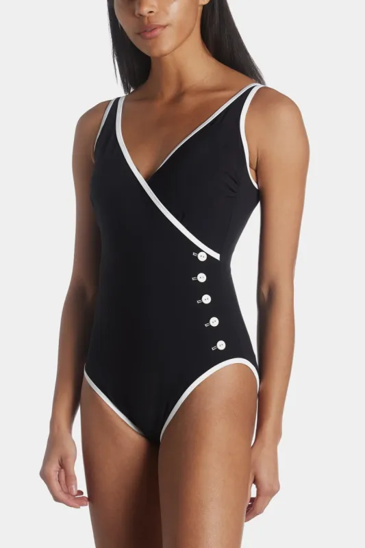 Sail to Sunsets Surplice One Piece sold by Lord & Taylor