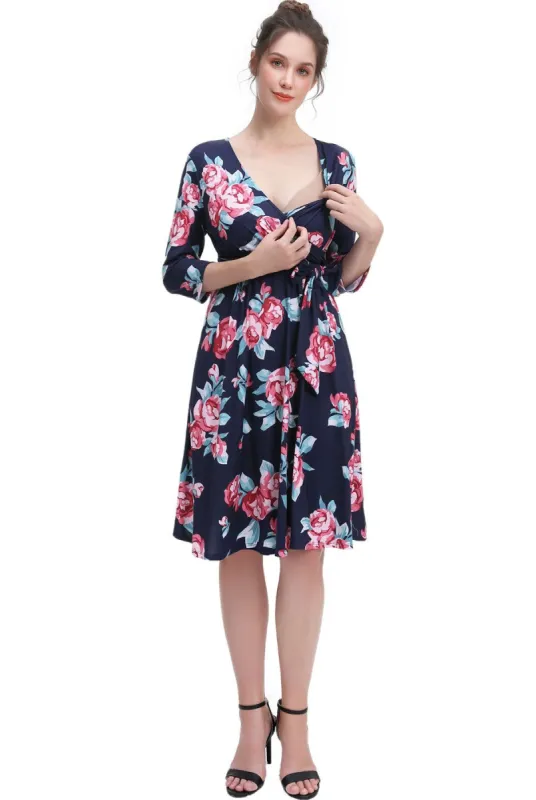 Diana Maternity/Nursing Faux Wrap Dress sold by Lord & Taylor