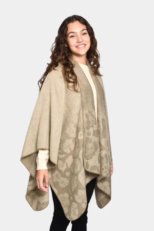 Reversible Animal Print Ruana sold by Lord & Taylor