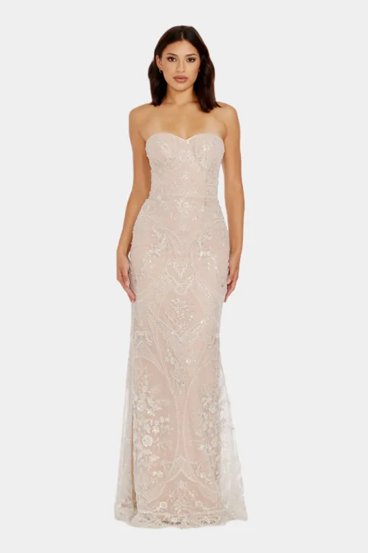 Sheridan Strapless Sweetheart Mermaid Gown sold by Lord & Taylor