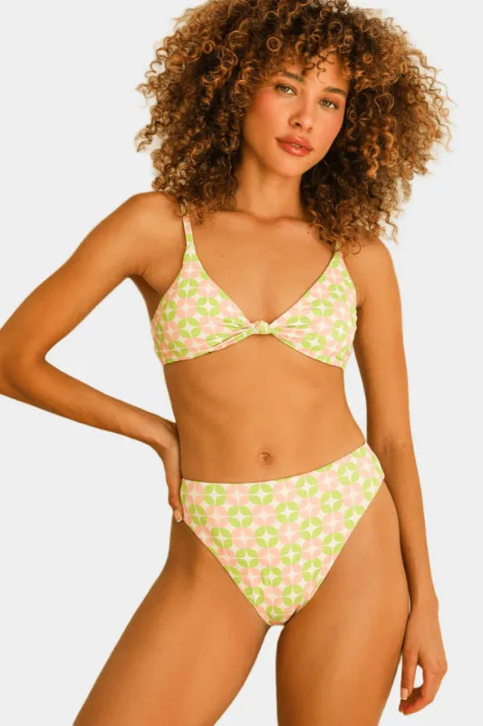 Zen Knotted Triangle Retro Pop Bikini Top sold by Lord & Taylor