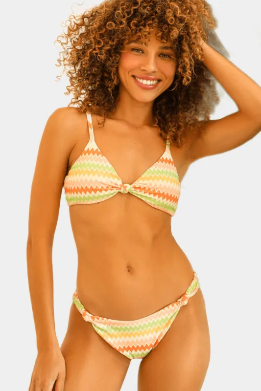 Quinn Knot Detail Cheeky Swim Bikini Bottom - Hang Ten Stripe sold by Lord & Taylor