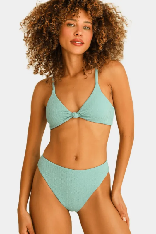 Seashore High Waist Cheeky Bikini Bottom - Surf Rider sold by Lord & Taylor