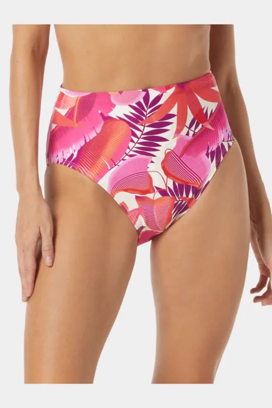 Thrive High Waist Bikini Bottom - Del Mar Palm sold by Lord & Taylor
