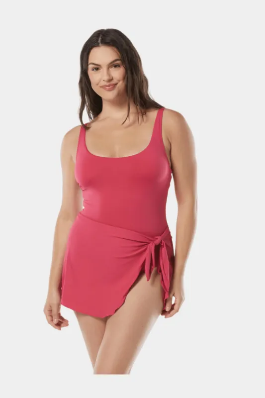 Empress Bra Size One Piece Sarong Swimdress - Keepsake sold by Lord & Taylor