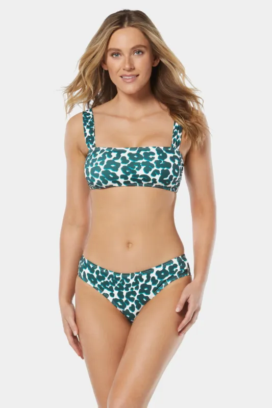 Seaside Leopard Square Neck Bikini Top sold by Lord & Taylor