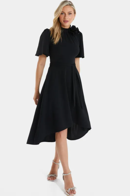 Flower Detail Dip Hem Dress sold by Lord & Taylor