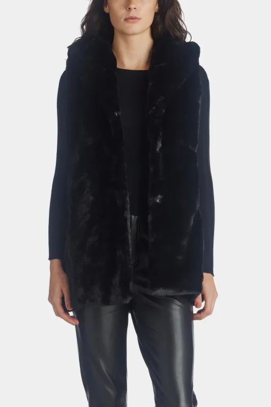 Long Line Faux Mink Vest sold by Lord & Taylor