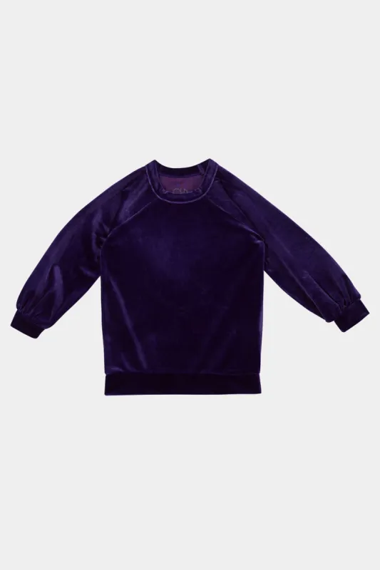 Girls Stretch Velvet Raglan Sleeve Blouson sold by Lord & Taylor