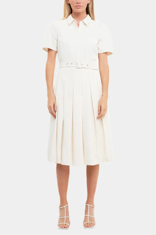 Pleated Collared Midi Dress sold by Lord & Taylor