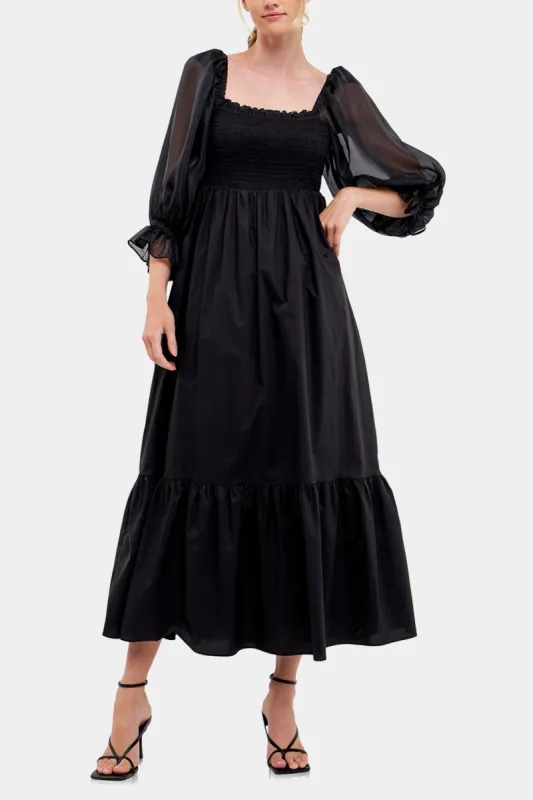 Poplin Organza Midi Dress sold by Lord & Taylor
