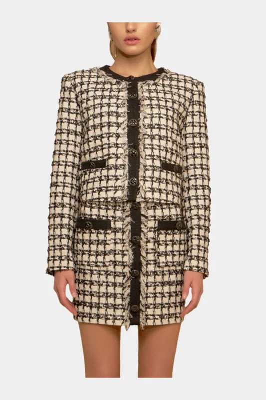 Cropped Tweed Jacket With Fringe sold by Lord & Taylor