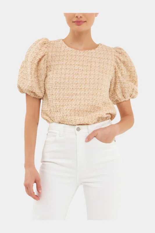 Multi Tweed Top sold by Lord & Taylor