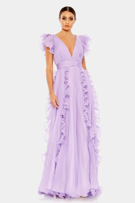 Pleated Ruffle Flowy A-Line Gown sold by Lord & Taylor