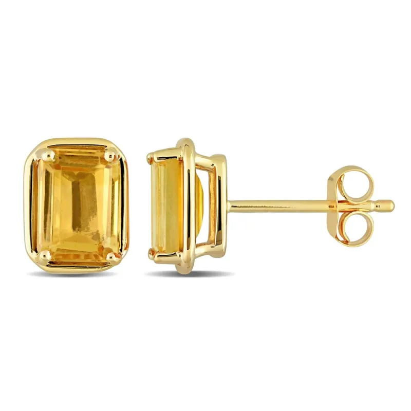 14k Yellow Gold Octagon Citrine Earrings sold by Lord & Taylor