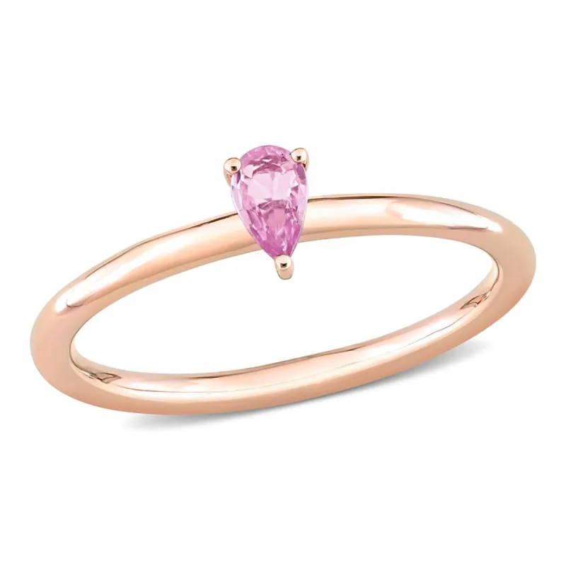 10k Rose Gold Pink Sapphire Stackable Ring sold by Lord & Taylor