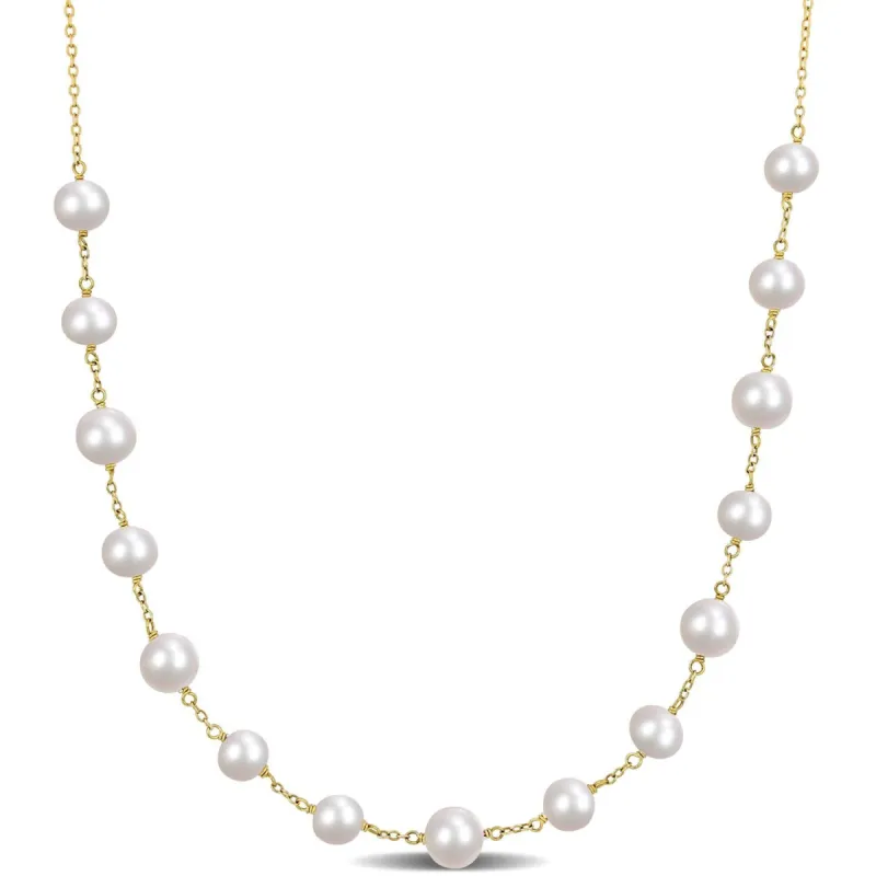 Cultured Freshwater Pearl Tin Cup Necklace sold by Lord & Taylor