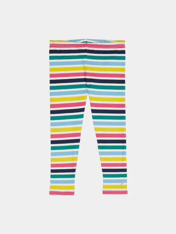 Girls Rainbow Stripe Jersey Logo Leggings sold by Lord & Taylor