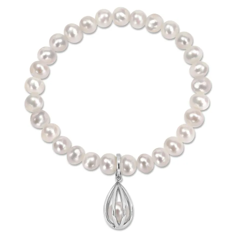 Freshwater Cultured Pearl Charm Bracelet sold by Lord & Taylor