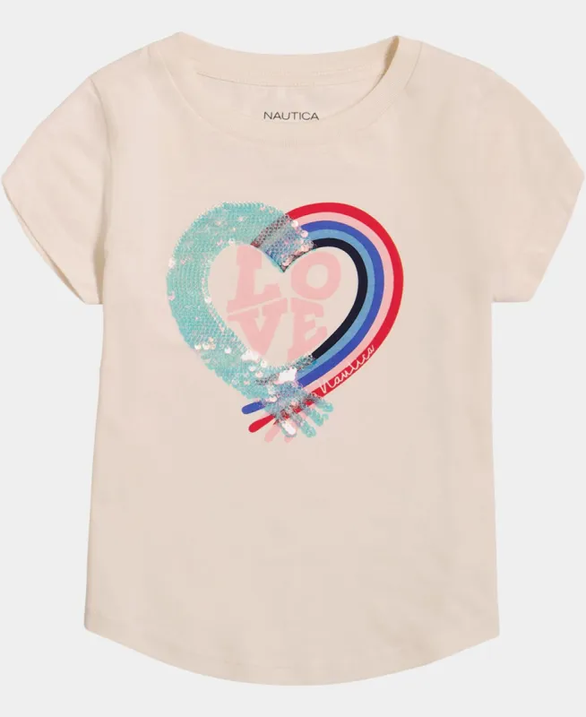 Girls Sequin Love Short Sleeve T-Shirt sold by Lord & Taylor