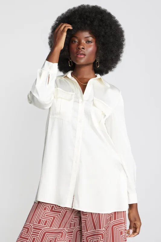 Loose Fit Shirt With Cargo Pockets sold by Lord & Taylor