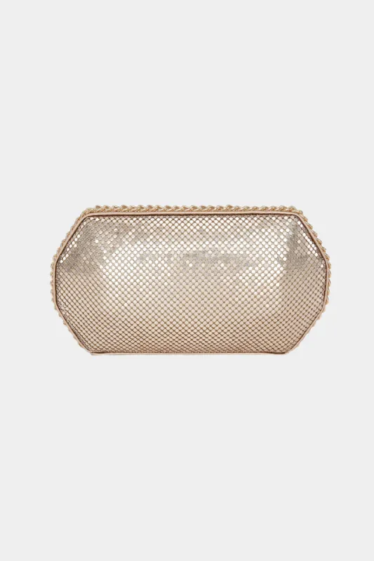Quinn Metal Mesh Minaudiere Clutch Bag sold by Lord & Taylor