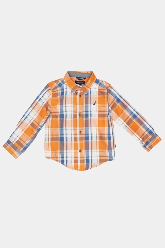Boys Long Sleeve Woven Plaid Shirt sold by Lord & Taylor