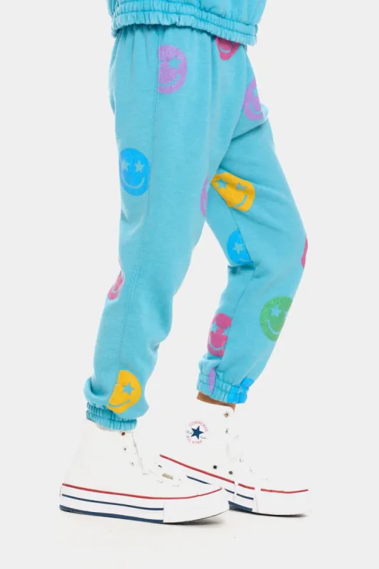 Girls Glitter Smiley Vintage Fleece Sweatpants sold by Lord & Taylor
