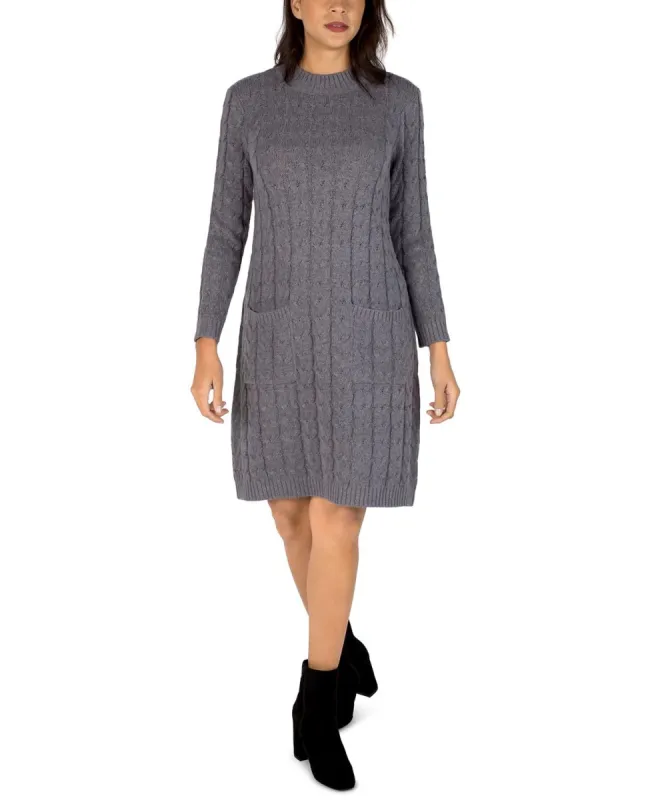 Long Sleeve Double Pocket Sweater Knit Dress sold by Lord & Taylor